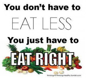 You Don't Have To Eat Less, You Just Have To Eat Right