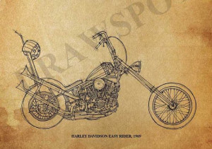 HARLEY DAVIDSON Easy Rider 1969 quote America is all by drawspots, $42 ...