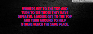 ... Cover on Leadership: Winner get to the top Motivational Quote on