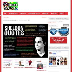 Sheldon Cooper’s Best Quotes ← Previous Post Next Post → Sheldon ...
