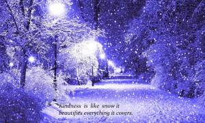 Beautiful Quote Wallpaper,Short Quote Cover,Kindness Quote,Snow Cover