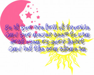 ... Up Your Heart (Let The Sun Shine In) - Frente Song Lyric Quote in