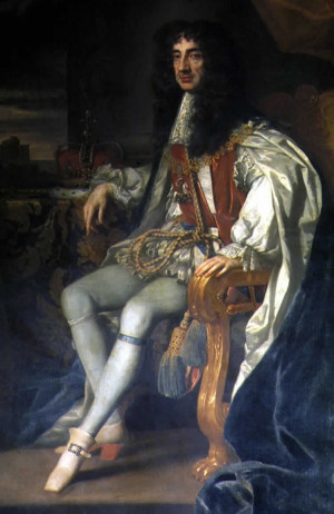 King Charles II (ruled from 1660-1685). Painting by Sir Peter Lely ...