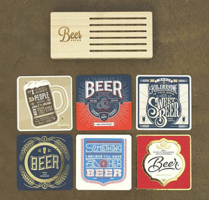 ... : Beautiful Beer Coasters With Witty Quotes For Letterpress Lovers