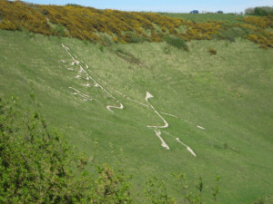 TR1938 The White Horse on Cheriton Hill