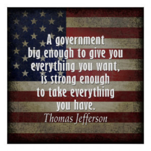 Quotation about Limited and Big Government Print