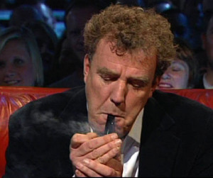 Top Gear star Clarkson inflames the anti-smoking lobby by lighting up ...
