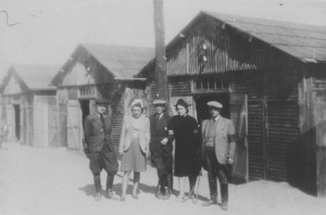 ... pose outside a row of barracks at the Belzec concentration camp.jpg