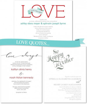 Love quotes for wedding invitations
