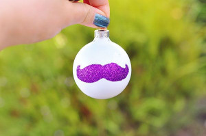 glittery mustache perks up any tree. (Or, so says the journalist who ...