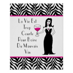 Wine Vixen Simply Wicked French Saying Posters