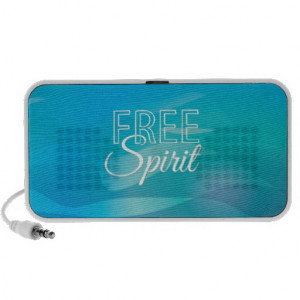 Teal Spiritual Inspirational Freedom Quote Travel Speakers