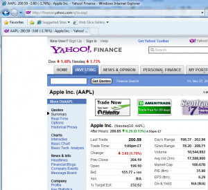 Yahoo Finance Stock Quotes