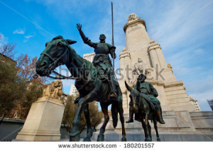 Don Quixote and Sancho Panza - stock photo