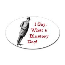 Blustery Day (berry) Sticker (Oval) for