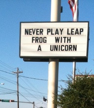 Never Play Leap Frog with A Unicorn