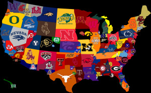 Map Of The Country, Broken Down By College Football Fandom, Will ...