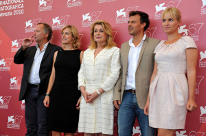 Judith Godreche And Fabrice Luchini Potiche Premiere Venice