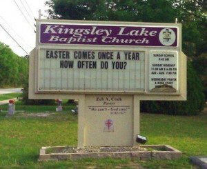 Church Signs That Make You Scratch Your Head