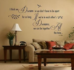 ... about Love, Deams Bedroom Quote Vinyl Wall Art Sticker Decal Mural