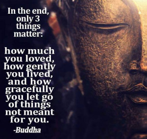 In the end, only 3 things matter: how much you loved, how gently you ...