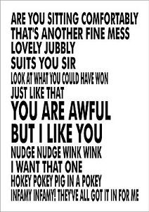 TV-Film-Quotes-Size-A3-Suits-You-Sir-Lovely-Jubbly-Just-Like-That ...