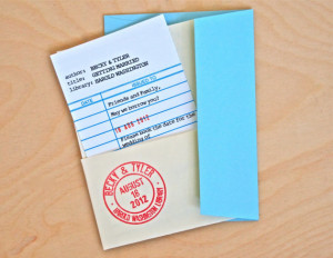 library card save the date grahamandolive