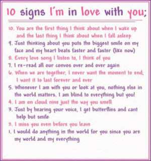Signs Im In Love Scrap