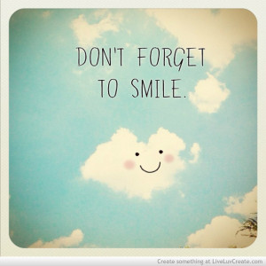 blue, cloud, cute, happy, just smile, love, pretty, quote, quotes, sky ...