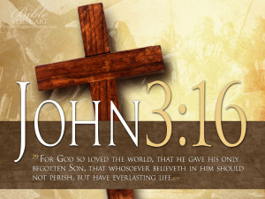 John 3:16 Bible Verse With Cross HD Wallpaper