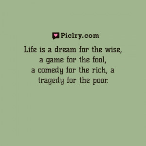 Life is a dream for the wise Sholom Aleichem quote photo