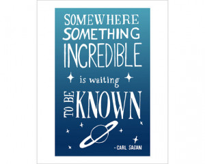 Carl Sagan Quote 8x10 Art Print- Inspirational Astronomy Quote ...
