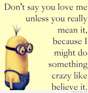 Funny minions love cartoons quotes and sayings 2015 2016