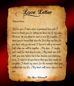 Love letter to fiance however can differ a little from the ...