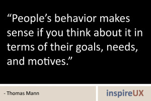 ... about it in terms of their goals, needs, and motives.” - Thomas Mann