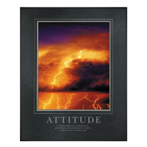 Attitude Lightning Motivational Poster