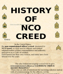 Nco Creed History Scribd Doc