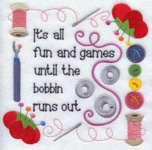 Funny Quilting Bobbin Picture