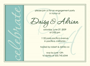 Engagement Party Invitations Templates