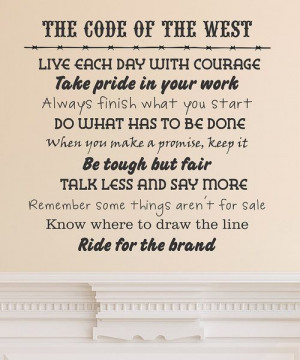 Take a look at this Black 'Code of the West' Wall Quote on zulily ...