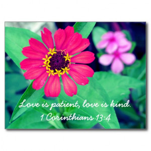 Bible Verse or Custom Quote Flower Postcard