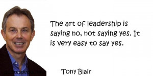 ... leadership is saying no, not saying yes. It is very easy to say yes