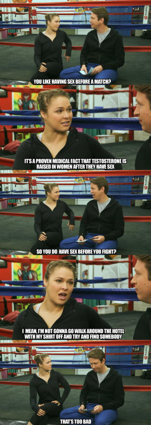 Ronda Rousey Denies Peter Holmes’s Help On Increasing Her ...