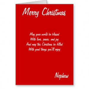 Merry Christmas nephew cards