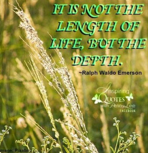 Depth of life quote via Inspiring Quotes with Penny Lee on Facebook