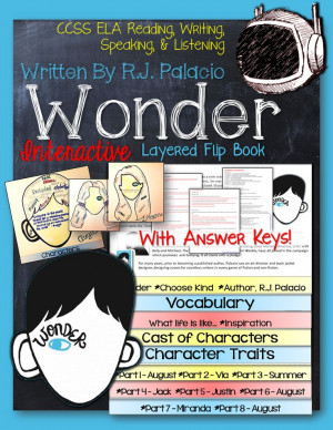 Wonder, by R.J. Palacio: Interactive Layered Flip Book ($)