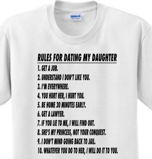 Details about Rules For Dating My Daughter Funny Fathers Day Dad Gift ...