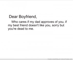 Dear Boyfriend Letter