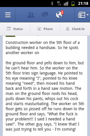 Construction worker joke