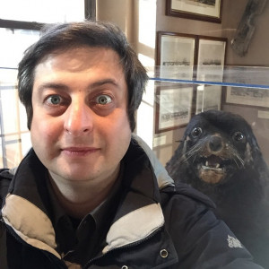 Eugene Mirman, Left, And His Animated Alter Ego, Gene. Photo: Brian